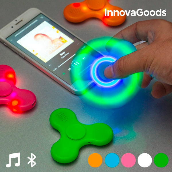 InnovaGoods LED Spinner with Speaker and Bluetooth
