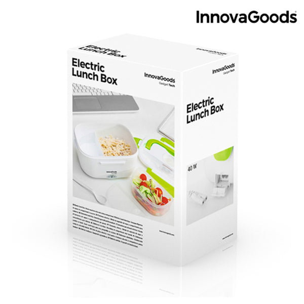 InnovaGoods Electric Lunch Box 40W White Green