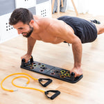 Push-Up Board with Resistance Bands and Exercise Guide Pulsher InnovaGoods