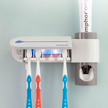 Sterilizzatore UV per Spazzolini da Denti con Supporto e Dispenser di Dentifricio Smiluv InnovaGoods