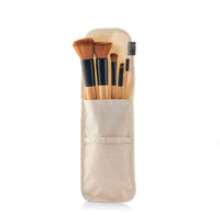 Ensemble de Pinceaux de Maquillage en Bois avec Trousse Miset InnovaGoods 5 Unités