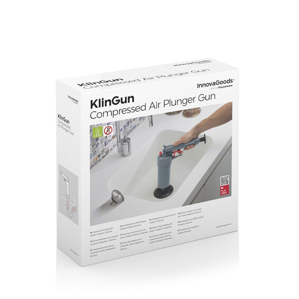 Universal Compressed Air Unblocking Gun with Adaptors KlinGun InnovaGoods