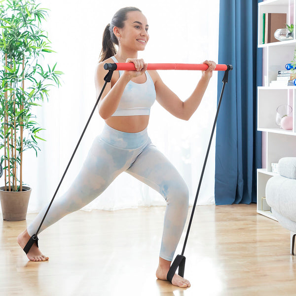 Fitness Bar with Resistance Bands and Exercise Guide Resibar InnovaGoods