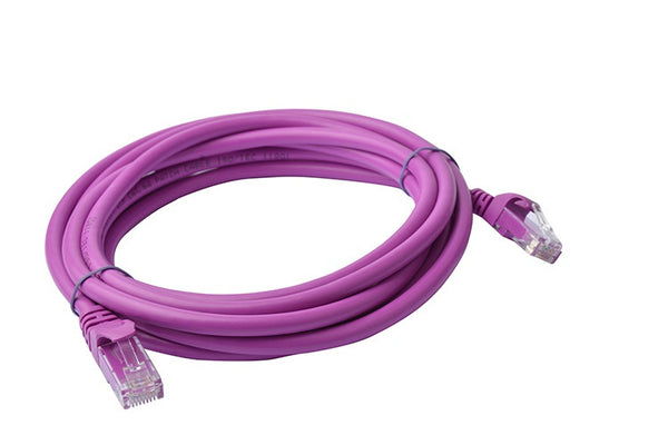 8WARE Cat6a UTP Ethernet Cable 3m Snagless Purple