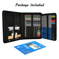 72pcs Professional Drawing Artist Kit Set Pencils and Sketch Charcoal Art Tools