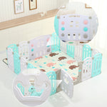 14 Panels Foldable Baby Playpen With Playmat Safety Gate Fence Child Play Pen Room Kids