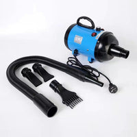 2800W Dog Dryer High Velocity Pet Dog Pet Blow Dryer Adjustable Speed 4 Nozzles Black