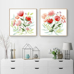 70cmx70cmFlorals 2 Sets Gold Frame Canvas Wall Art