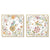 70cmx70cm Floral birds 2 Sets Gold Frame Canvas Wall Art