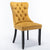 2x Velvet Dining Chairs -Gold