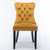 2x Velvet Dining Chairs -Gold