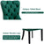 2x Velvet Dining Chairs- Green