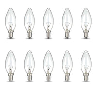 Bulk 10x E14 40W 220V Light Bulbs - C35 Candle Globe For Himalayan Salt Lamp