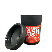 Cigarette Ashtray Bucket Black with Lid Large Tobacco Ash Smoke Car Holder