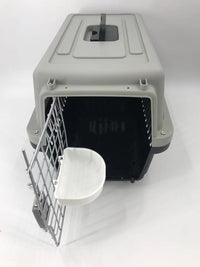 Medium Dog Cat Crate Pet Carrier Airline Cage With Bowl & Tray-Black