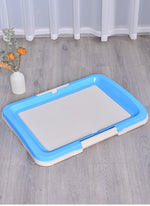 Large Portable Dog Potty Training Tray Pet Puppy Toilet Trays Loo Pad Mat Blue