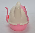 Medium Hooded Cat Toilet Litter Box Tray House With Scoop Pink