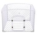 4 Panel Plastic Pet Pen Pet Foldable Fence Dog Fence Enclosure With Gate White