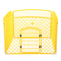 4 Panel Plastic Pet Pen Pet Foldable Fence Dog Fence Enclosure With Gate Yellow