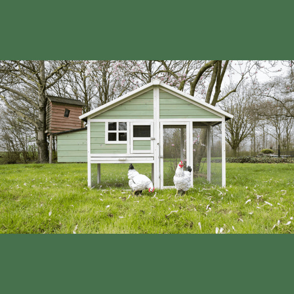 Green Large Chicken Coop Rabbit Hutch Ferret Cat Cage Hen Chook Cat Kitten House