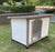 M Timber Pet Dog Kennel House Puppy Wooden Timber Cabin With Stripe White