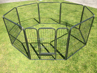 80 cm Heavy Duty Pet Dog Puppy Cat Rabbit Exercise Playpen Fence With Cover