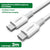 UGREEN 60552 USB-C 2.0 to TYPE-C Male to Male Data Cable 5A 2M White