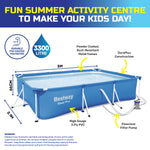 Bestway 3m x 2.1m Above Ground Pool High Gauge PVC Construction 3300 Litre