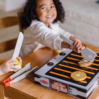 Melissa & Doug Wooden Grill & Serve BBQ Set