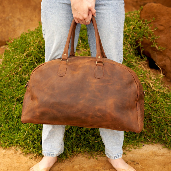 Leather Weekender, Duffle Bag, Leather Weekend Bag, Fathers Day Gift for Him, Overnight Bag, Vacation Duffel, Lightweight Luggage, Men