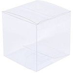 10 Pack of 9cm Sqaured Cube Gift Box -  Product Showcase Clear Plastic Shop Display Storage Packaging Box