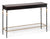 Gold Black Wooden Slim Hallway Console Table with Finial Legs