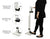 Lirash Touch Free Hand Sanitiser Dispenser Station Floor Stand Foot Operated - White Black