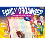 Family Organiser – 2023 Rectangle Wall Calendar 16 Months Planner New Year Gift