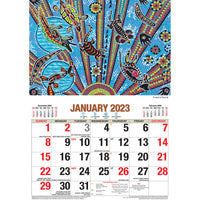 The Dreamtime - 2023 Rectangle Wall Calendar 16 Months Planner New Year Gift