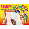 Family Organiser - 2024 Rectangle Wall Calendar 13 Months Planner Home Schedule