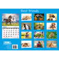 Best Friends - 2024 Rectangle Wall Calendar 16 Months Animals Friendship Moments