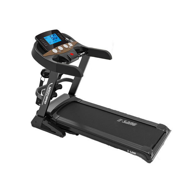 JMQ FITNESS G4208 1.25HP 220V Diamond Pattern Foldable Home Treadmill - Black