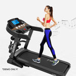 JMQ FITNESS G4208 1.25HP 220V Diamond Pattern Foldable Home Treadmill - White