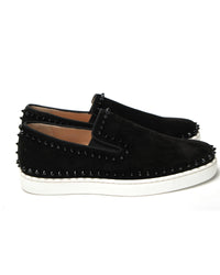 Studded Slip-On Flat Veau Velours Shoes 40 EU Men