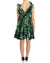 Flared Mini A-line Dress with Philodendron Leaf Print 38 IT Women