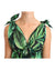 Flared Mini A-line Dress with Philodendron Leaf Print 38 IT Women