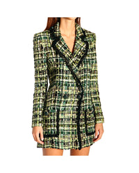 Forest Green Button-Front Jacket with Pockets 40 IT Women