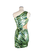 Green Sequin Dress with Glass Star Details 40 IT Women