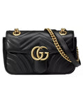 GG Marmont Small Shoulder Bag with Structured Chain Design and Flap Closure One Size Women