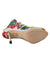 Floral Print Open Toe Jersey Shoes 37 EU Women