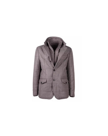 Tessuto Wool and Cashmere Coat with Button Closure 48 IT Men