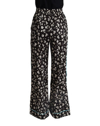 Mid-Waisted Wide Leg Pants with All Over Floral Print 44 IT Women