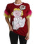 New Dolce &amp; Gabbana Short Sleeves Crew Neck T-shirt with Pig Print Embroidery 42 IT Women