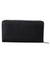 Textured Zip-Around Wallet with Logo Plaque and Internal Compartments One Size Men